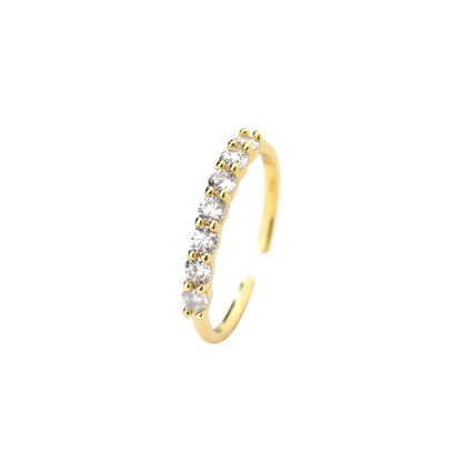 925 Sterling Silver round Zircon Rings